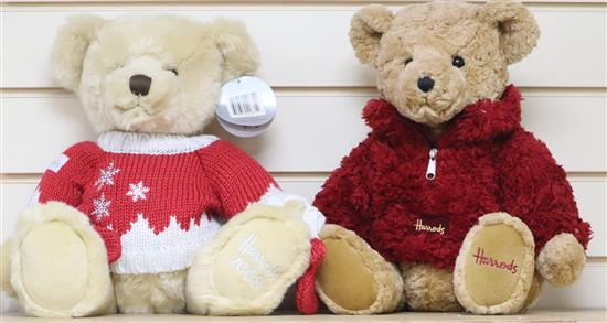 Two Harrods Christmas bears